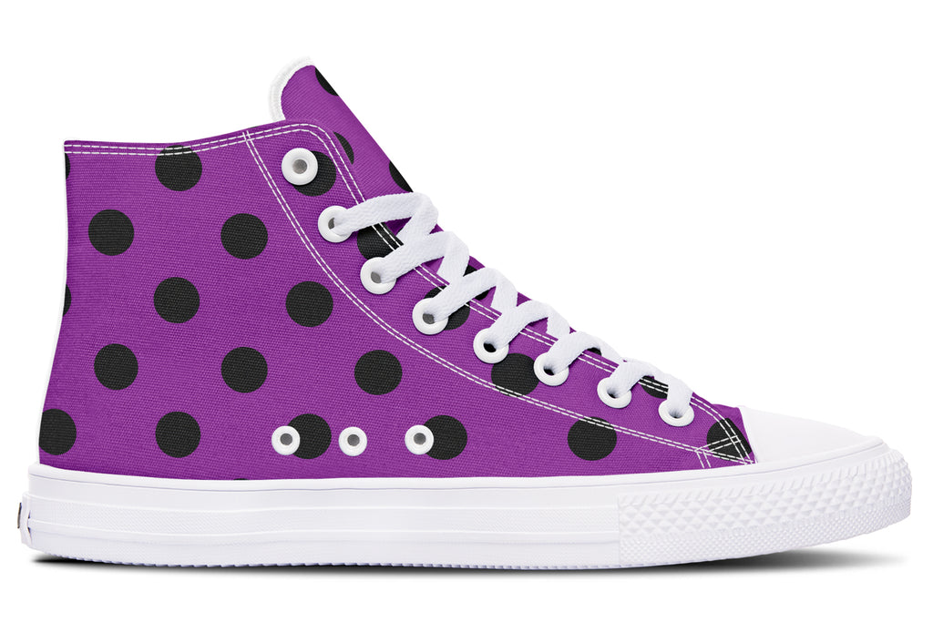 Purple Reign Polka Dot High Tops