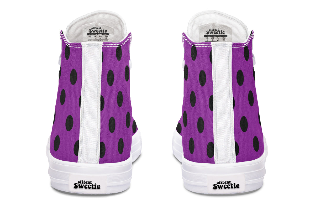 Purple Reign Polka Dot High Tops