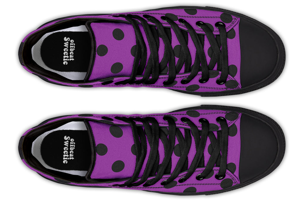Purple Reign Polka Dot High Tops