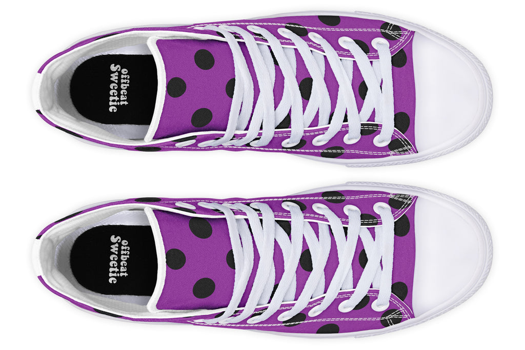 Purple Reign Polka Dot High Tops