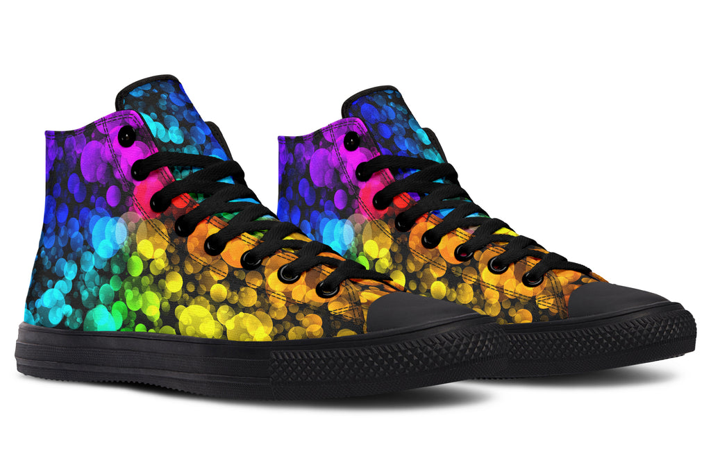 Rainbow Bubbles High Tops - Offbeat Sweetie