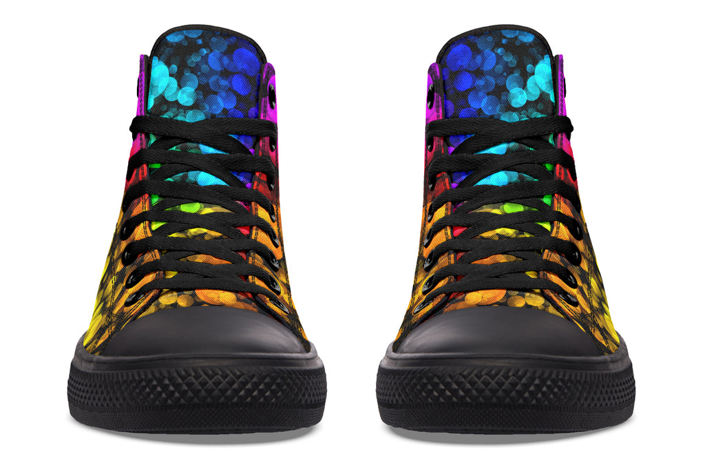 Rainbow Bubbles High Tops - Offbeat Sweetie