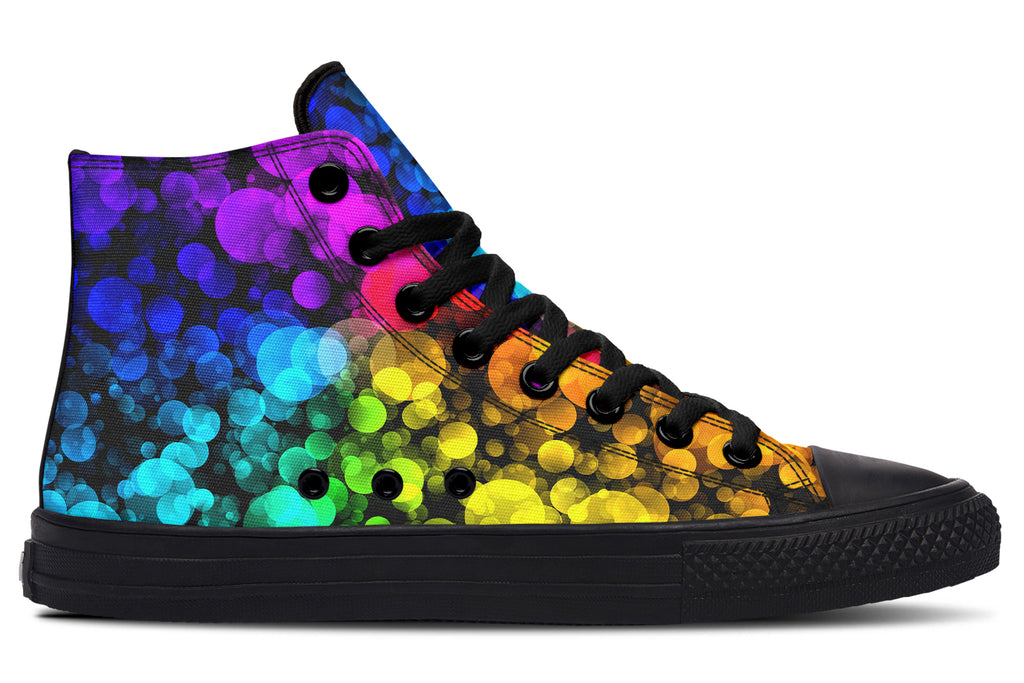 Rainbow Bubbles High Tops - Offbeat Sweetie