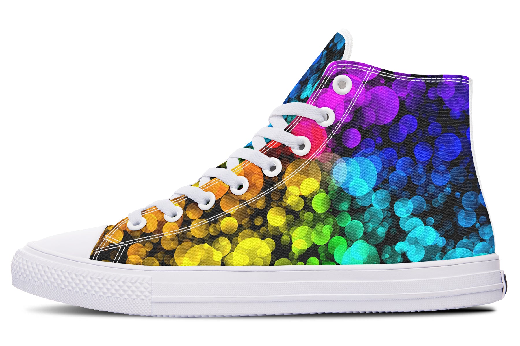 Rainbow Bubbles High Tops - Offbeat Sweetie