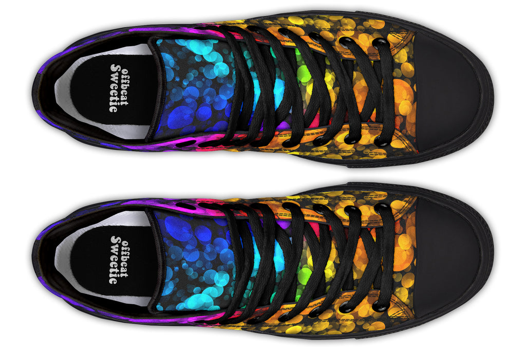 Rainbow Bubbles High Tops - Offbeat Sweetie