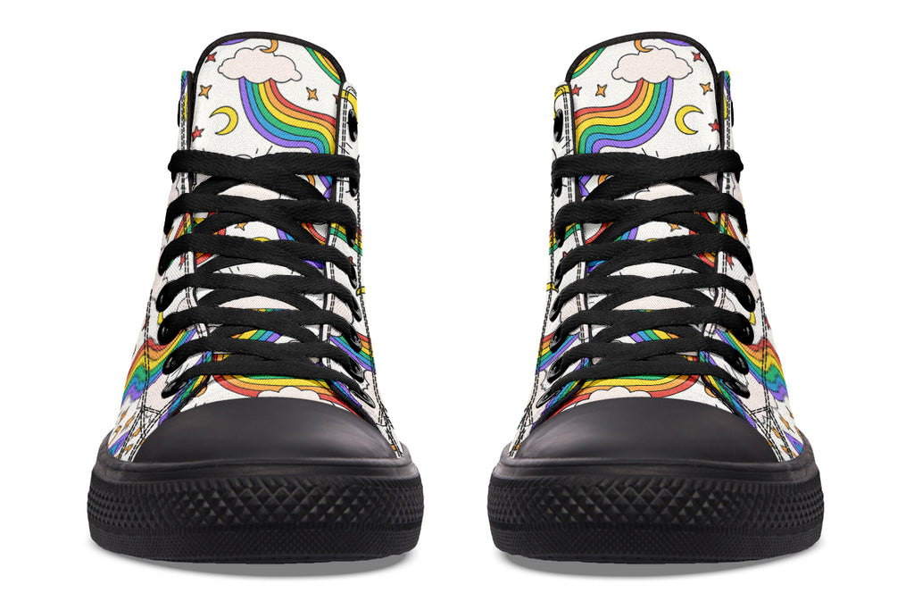 Rainbow Dreams High Tops - Offbeat Sweetie
