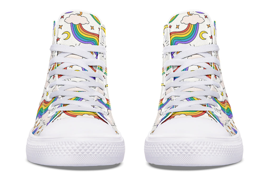Rainbow Dreams High Tops - Offbeat Sweetie