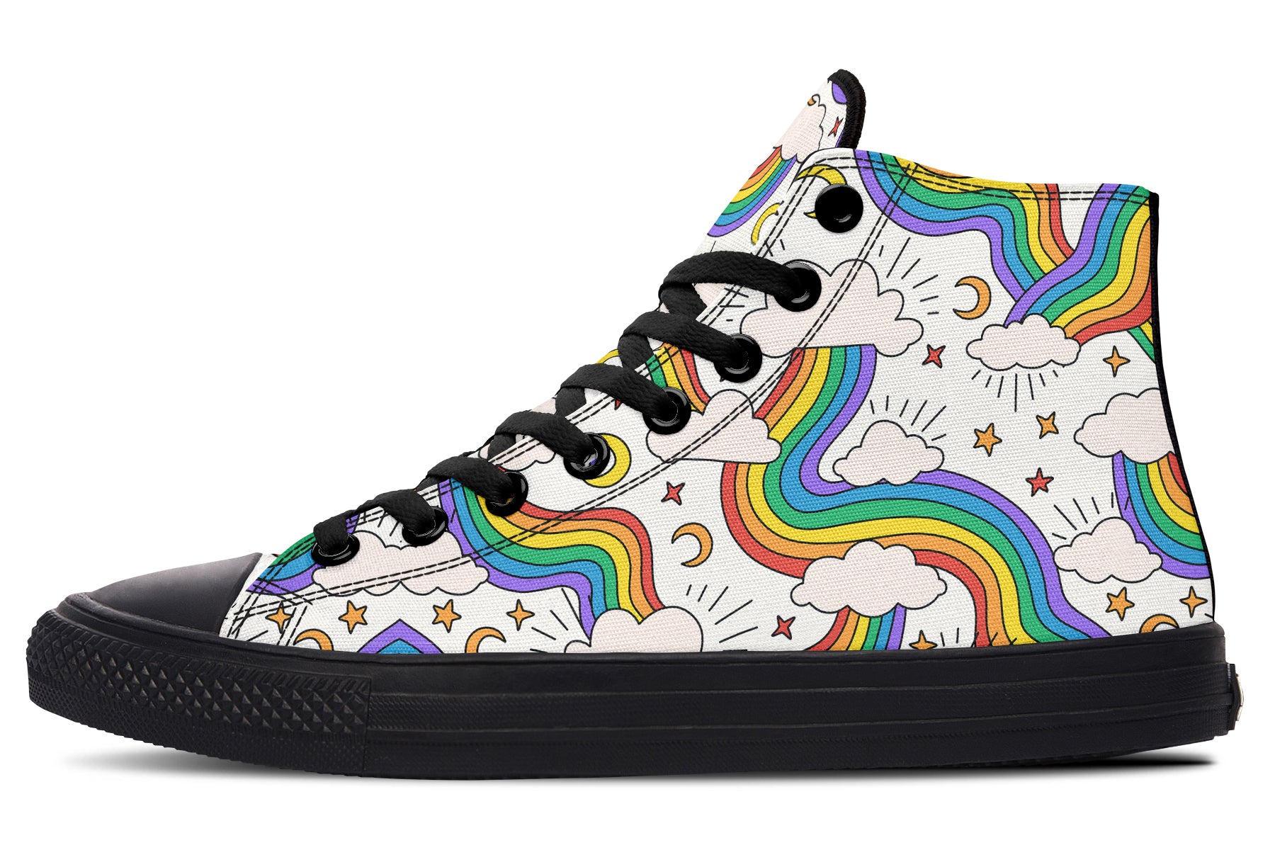 Rainbow Dreams High Tops - Offbeat Sweetie