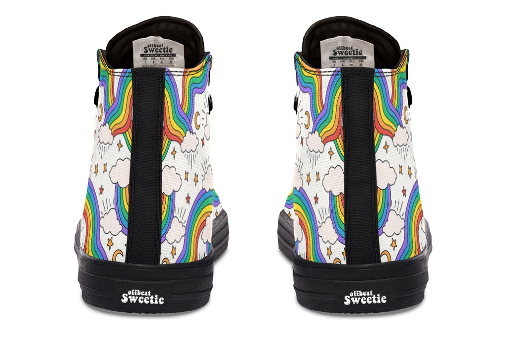 Rainbow Dreams High Tops - Offbeat Sweetie