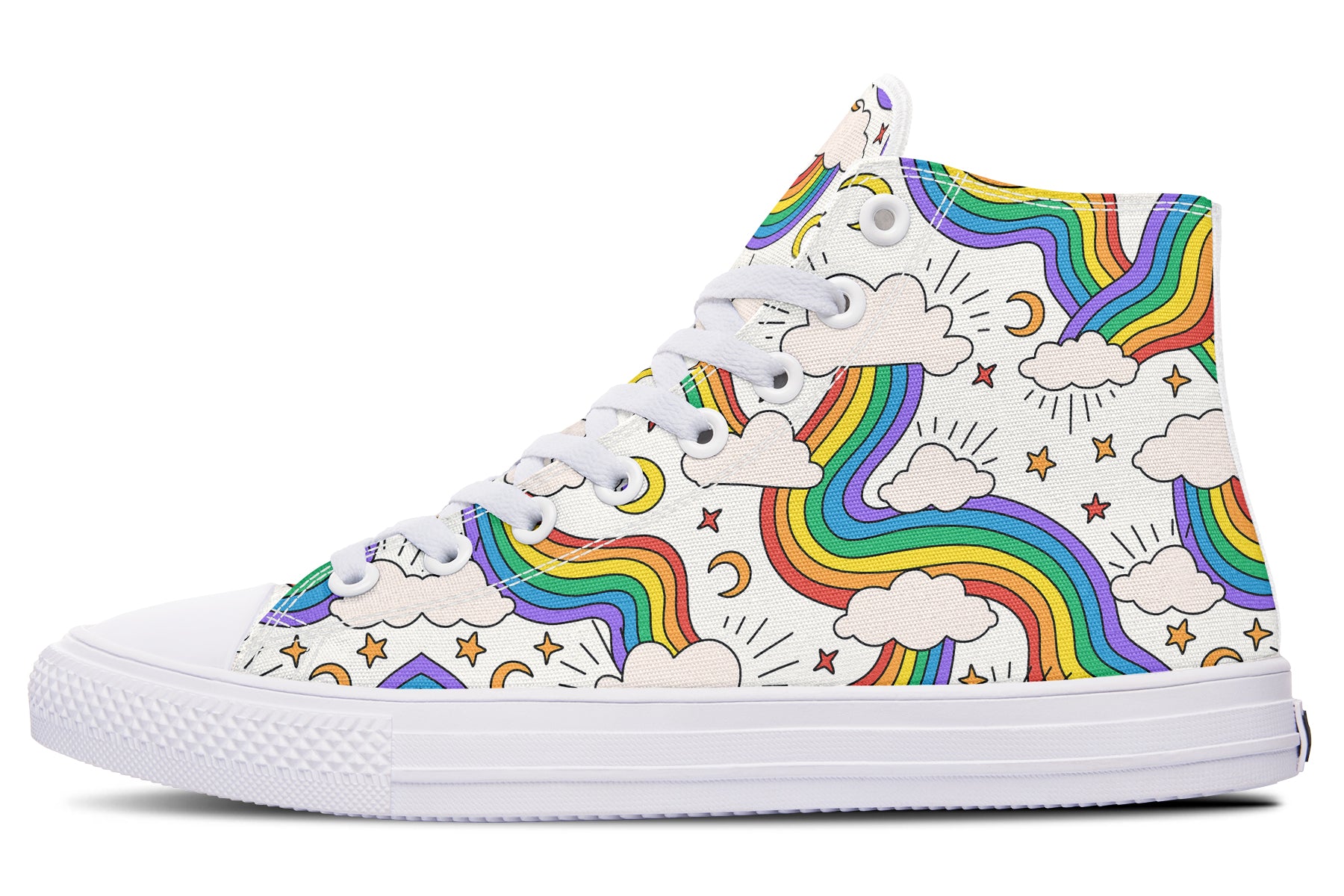 Rainbow Dreams High Tops - Offbeat Sweetie