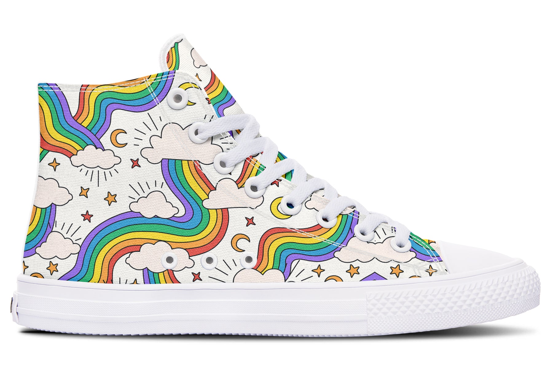 Rainbow Dreams High Tops - Offbeat Sweetie