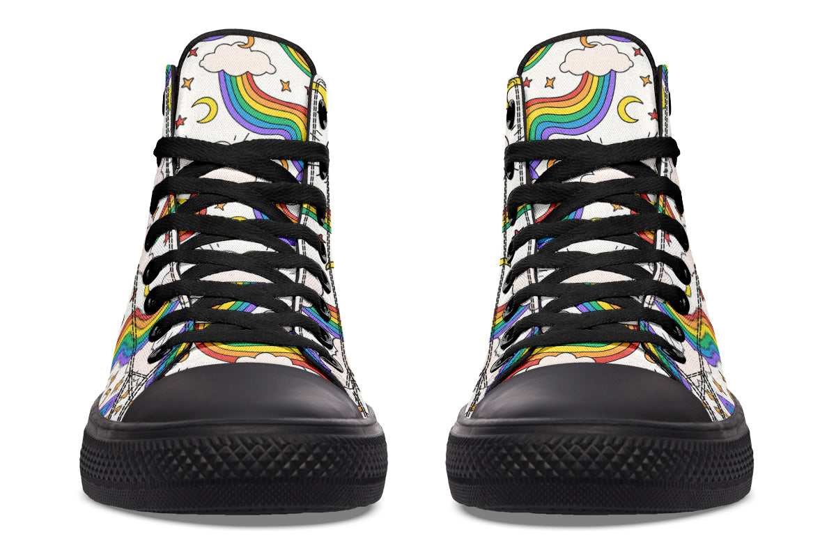 Rainbow Dreams High Tops (Wide)