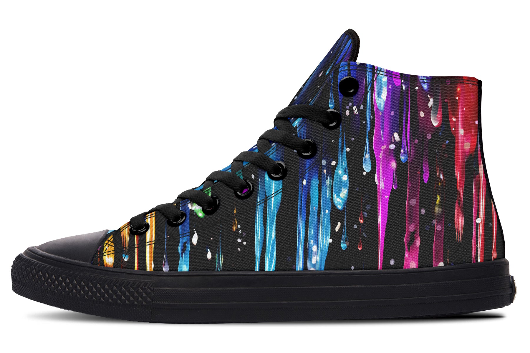 Rainbow Drips High Tops - Offbeat Sweetie
