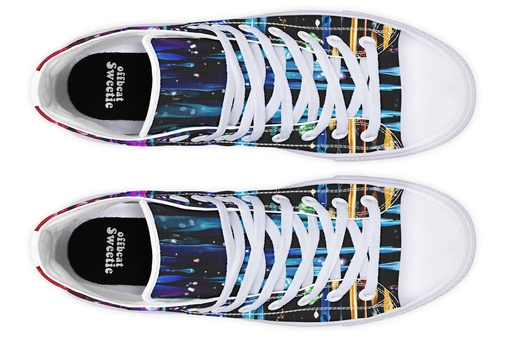 Rainbow Drips High Tops - Offbeat Sweetie