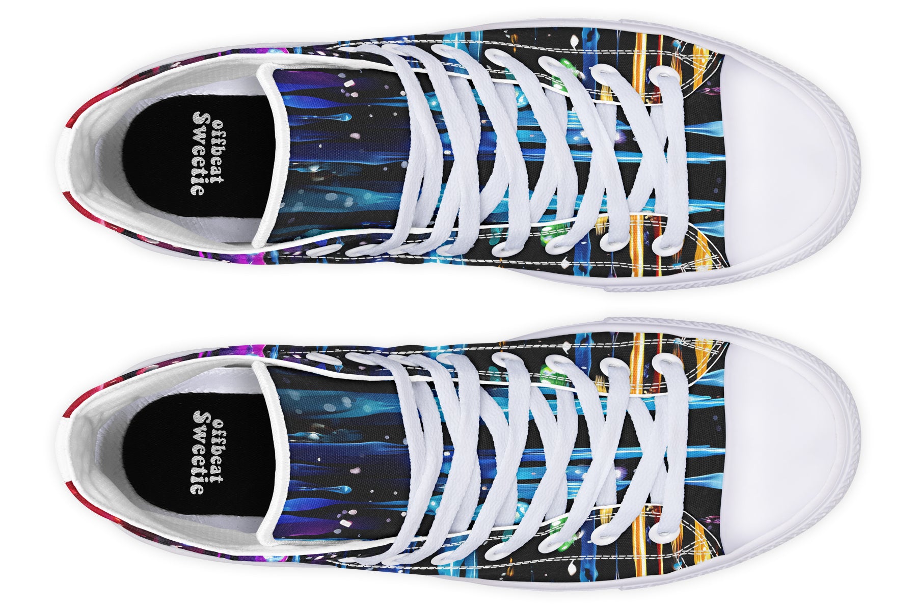 Rainbow Drips High Tops - Offbeat Sweetie