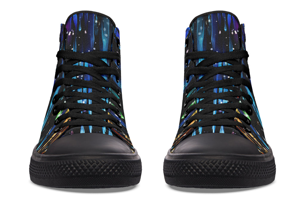 Rainbow Drips High Tops (Wide)
