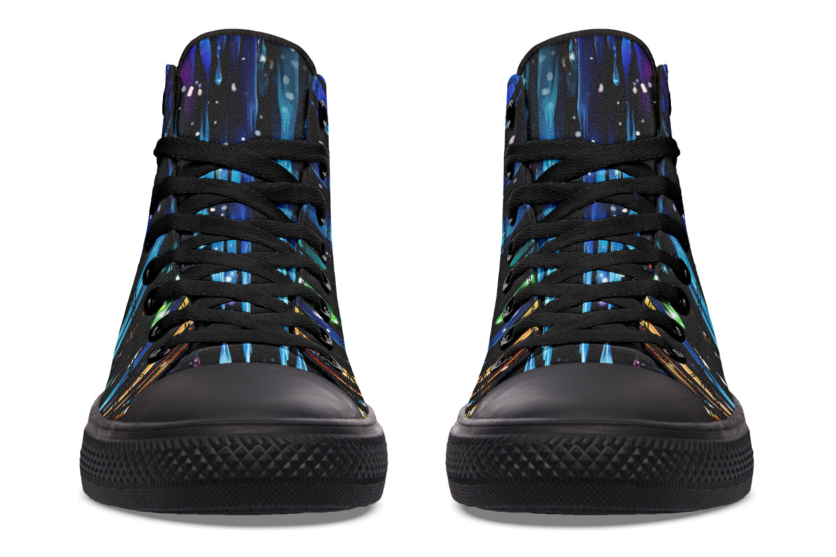 Rainbow Drips High Tops (Wide)