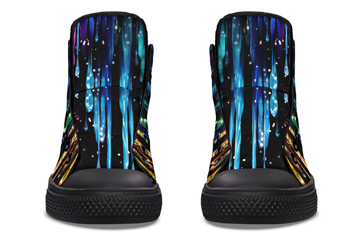 Rainbow Drips High Tops (Wide)