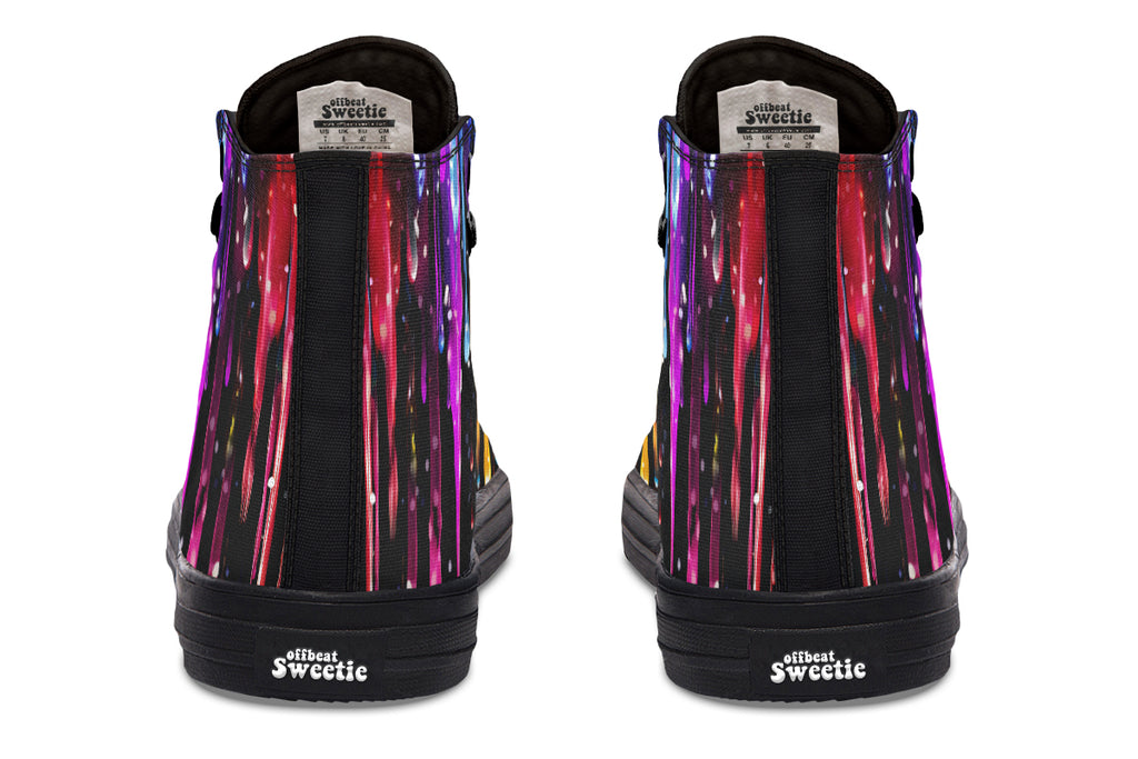 Rainbow Drips High Tops (Wide)