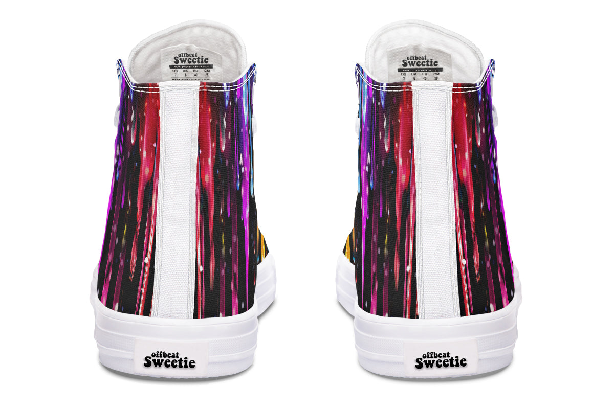 Rainbow Drips High Tops (Wide)