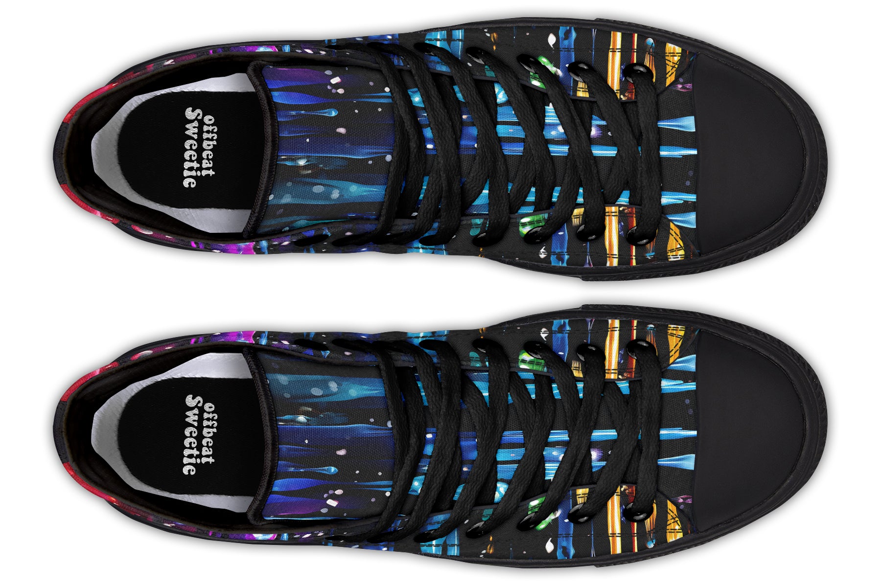 Rainbow Drips High Tops (Wide)