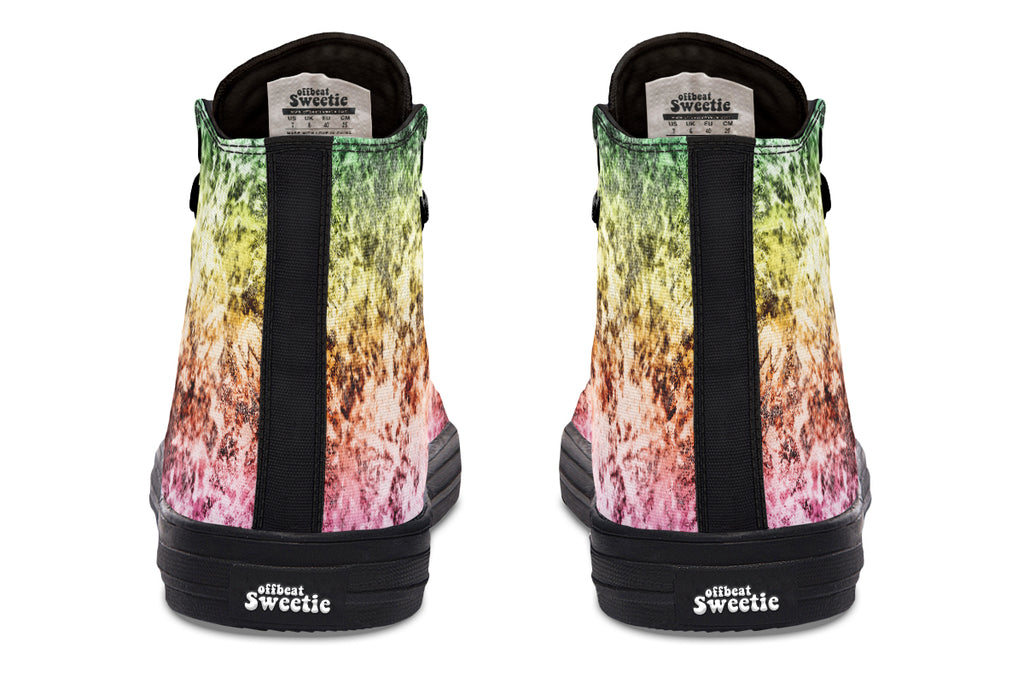 Rainbow Grunge High Tops - Offbeat Sweetie