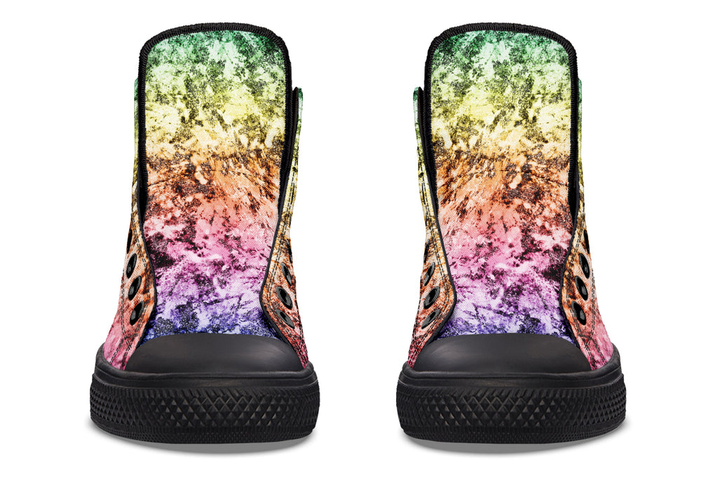 Rainbow Grunge High Tops (Wide)