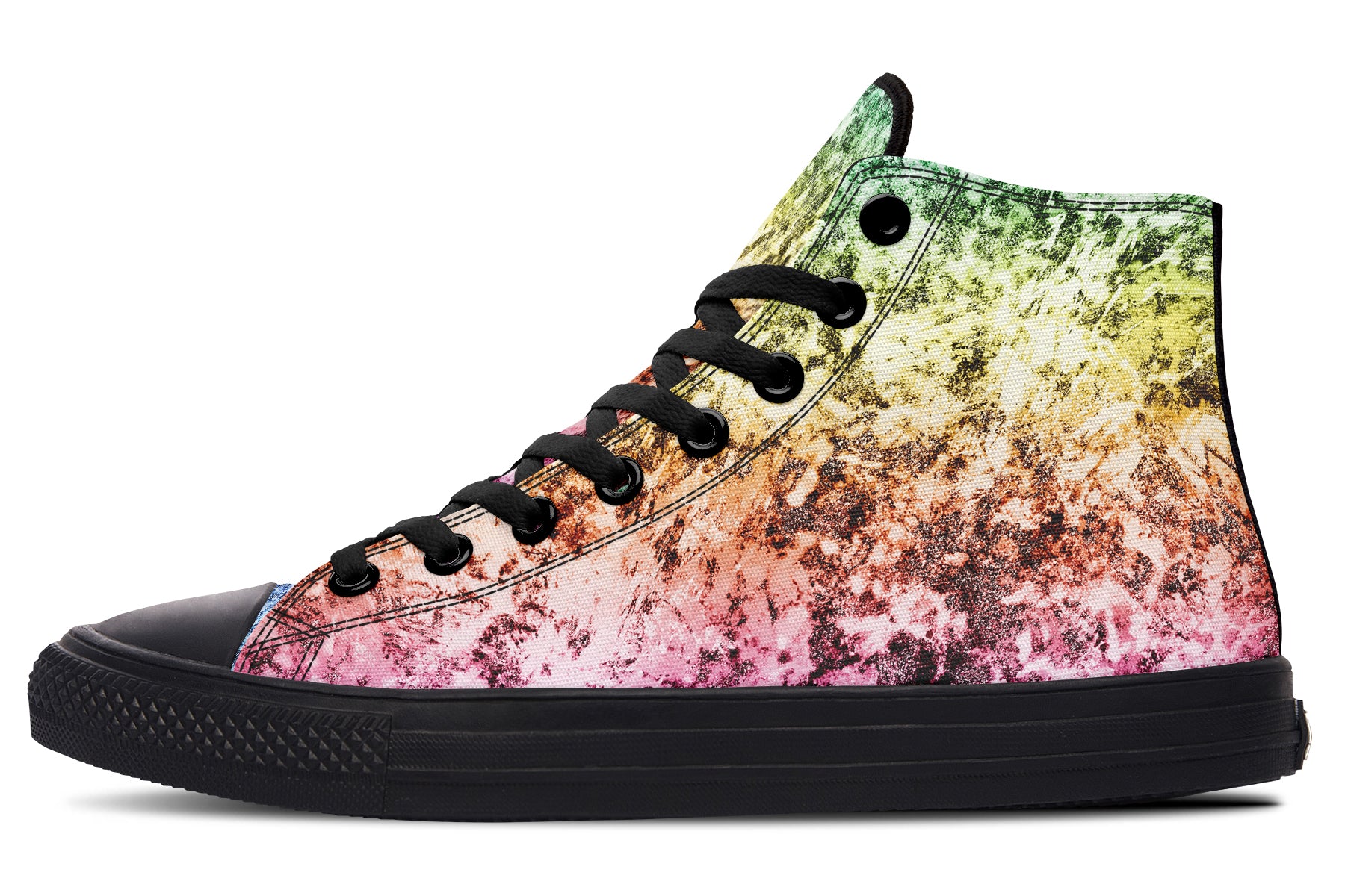Rainbow Grunge High Tops (Wide)