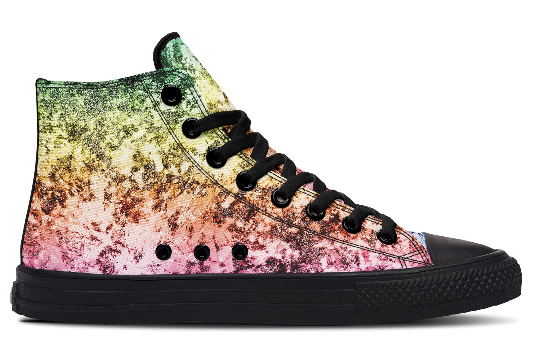 Rainbow Grunge High Tops (Wide)