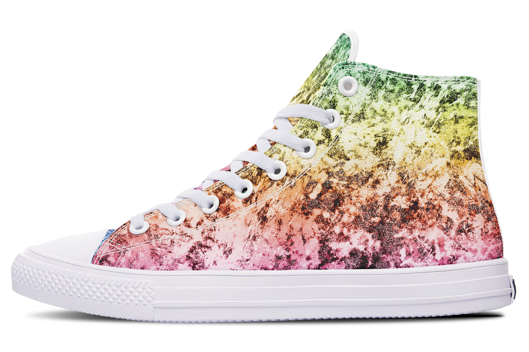 Rainbow Grunge High Tops (Wide)
