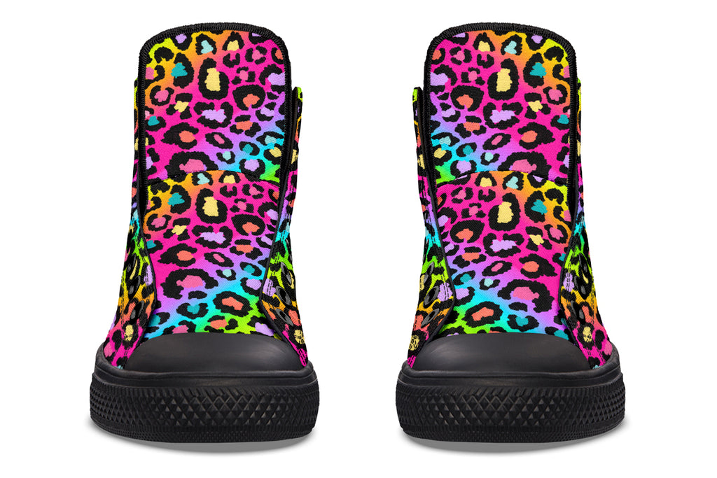Rainbow Leopard High Tops (Wide)