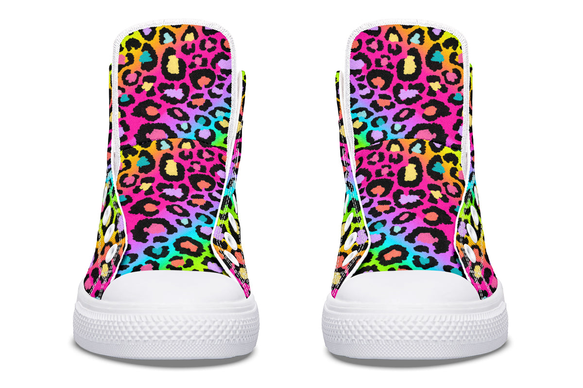 Rainbow Leopard High Tops (Wide)