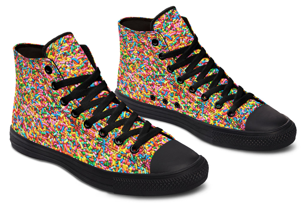 Rainbow Sprinkles High Tops - Offbeat Sweetie