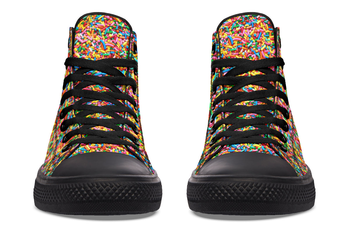 Rainbow Sprinkles High Tops - Offbeat Sweetie