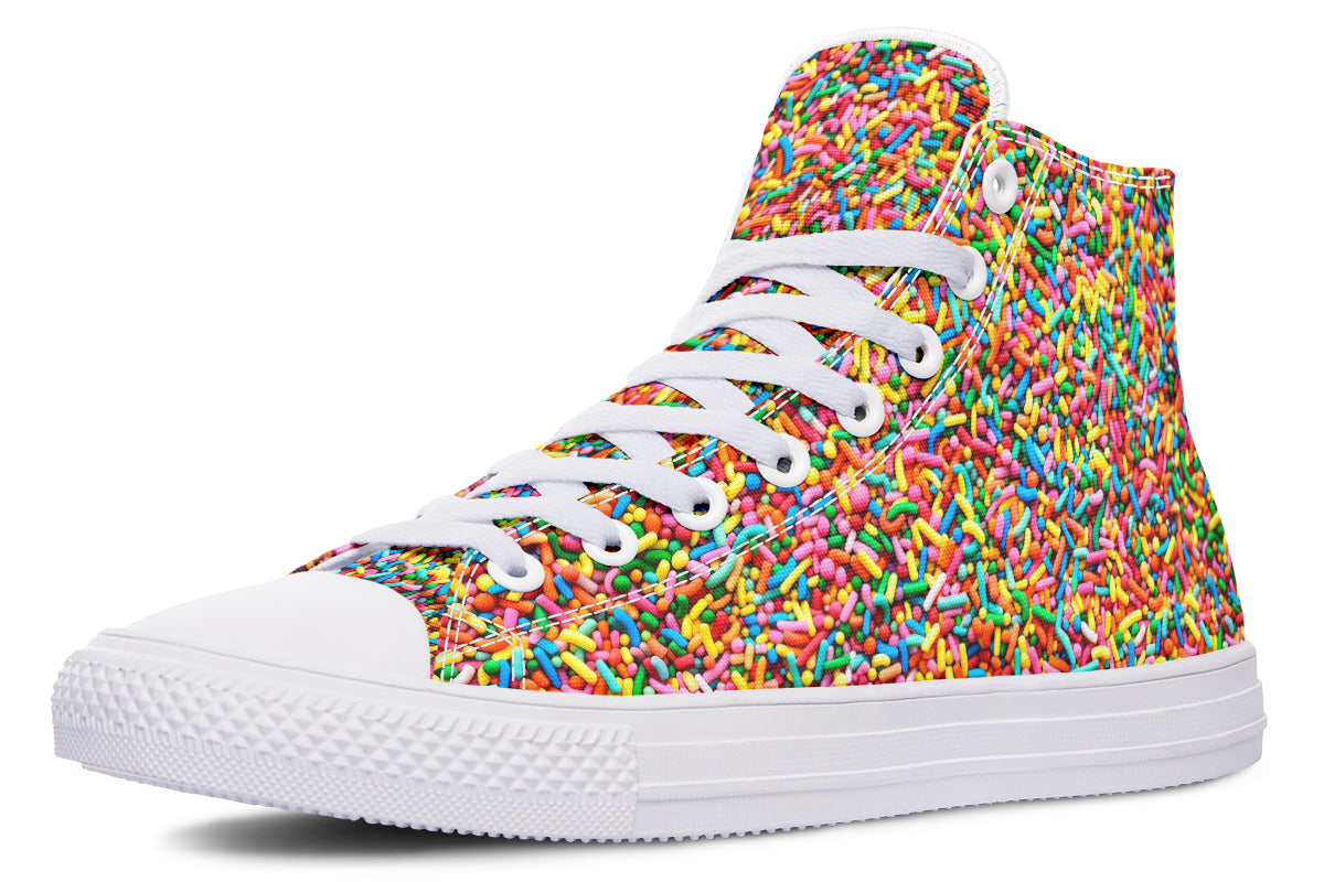 Rainbow Sprinkles High Tops - Offbeat Sweetie