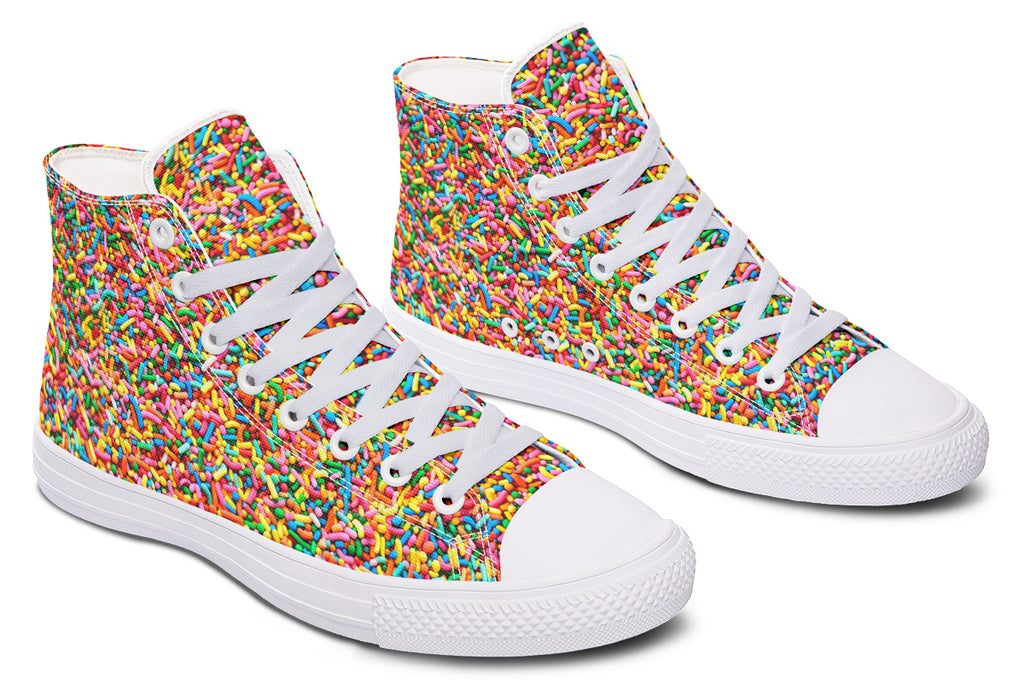 Rainbow Sprinkles High Tops - Offbeat Sweetie