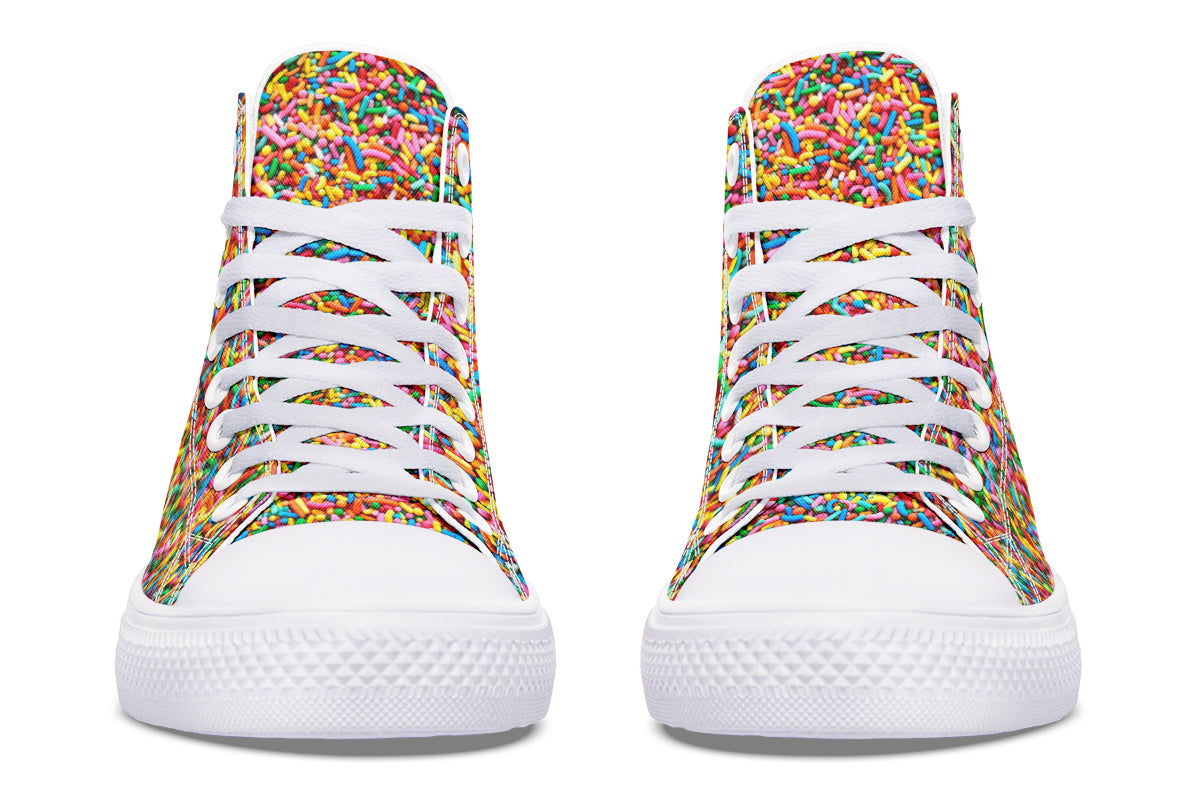 Rainbow Sprinkles High Tops - Offbeat Sweetie