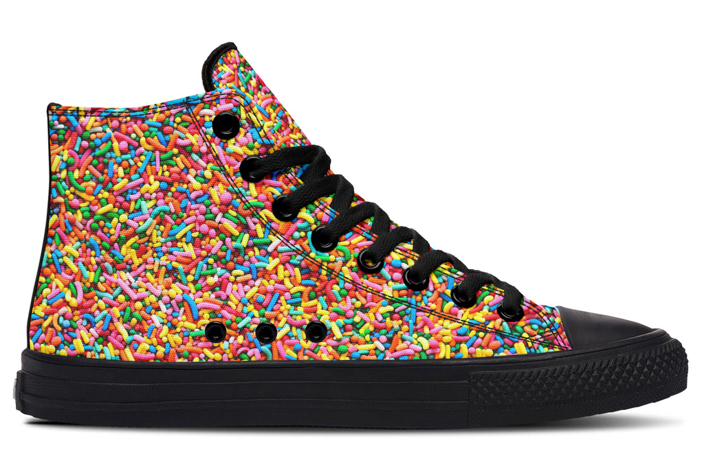 Rainbow Sprinkles High Tops - Offbeat Sweetie