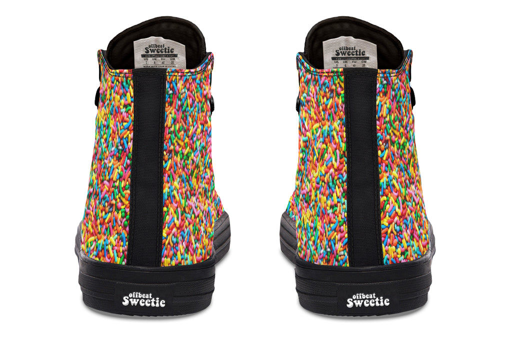 Rainbow Sprinkles High Tops - Offbeat Sweetie