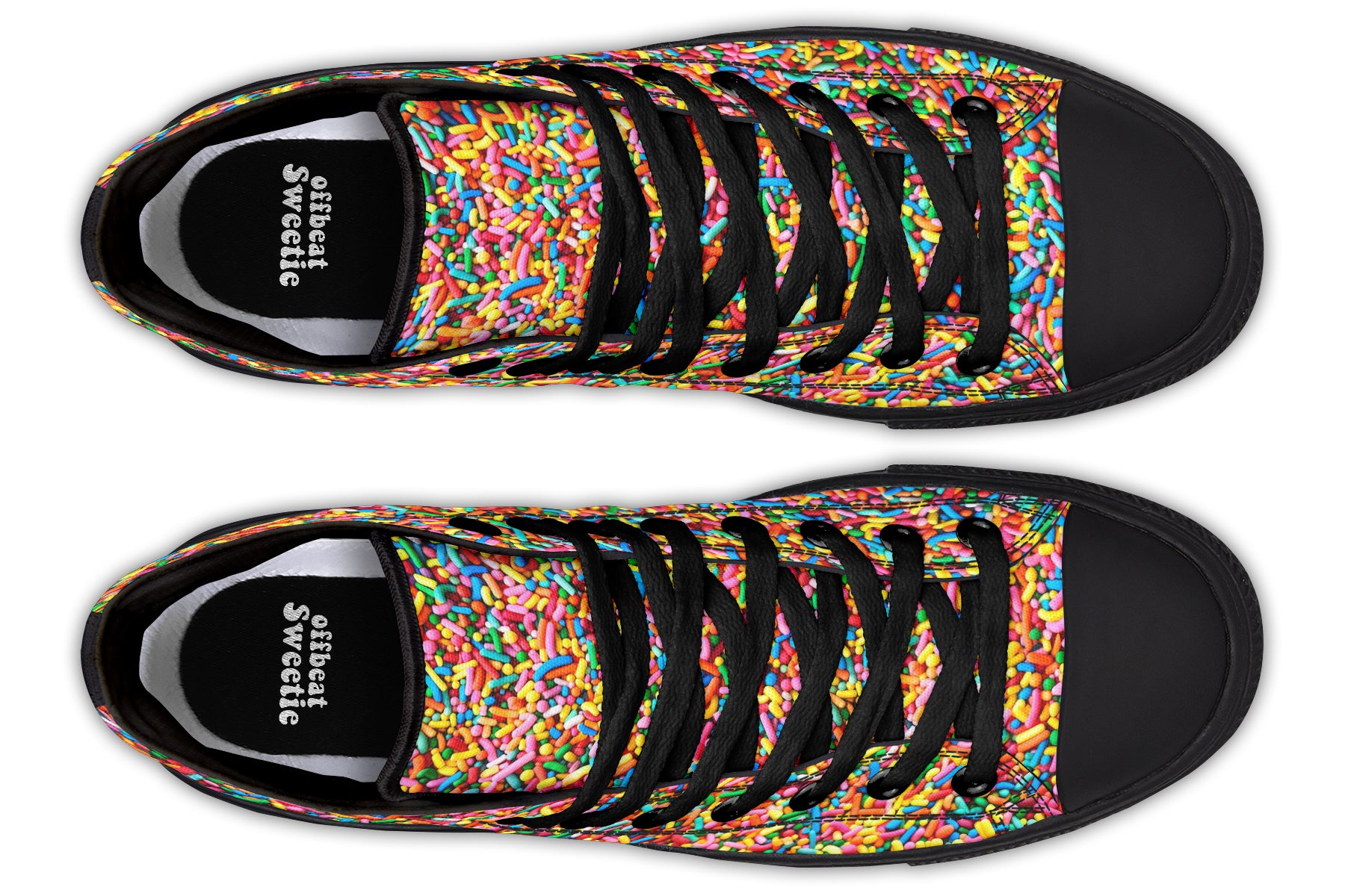 Rainbow Sprinkles High Tops - Offbeat Sweetie