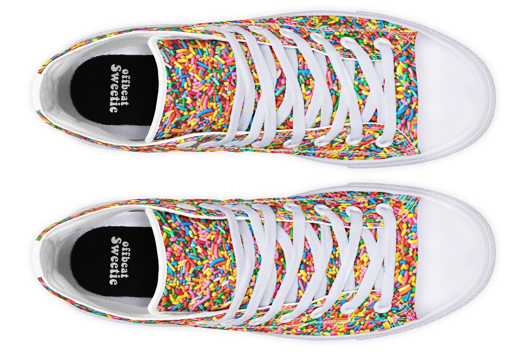 Rainbow Sprinkles High Tops - Offbeat Sweetie