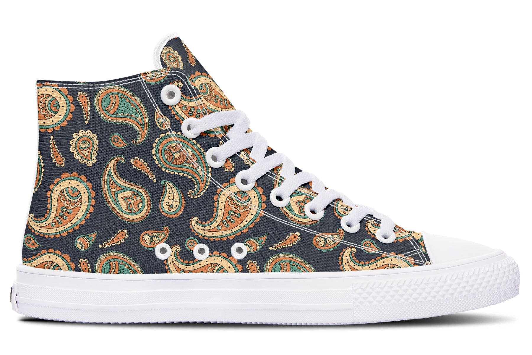 Retro Paisley High Tops - Offbeat Sweetie