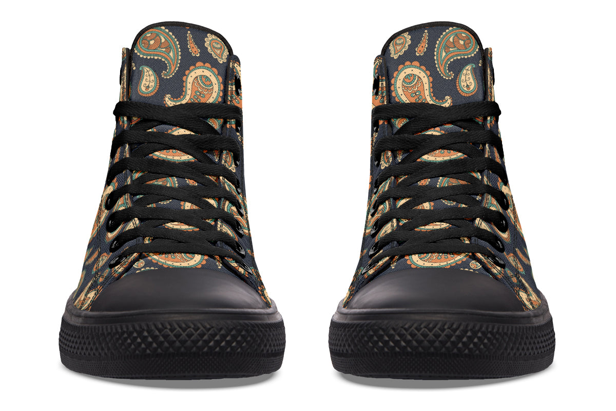 Retro Paisley High Tops (Wide)