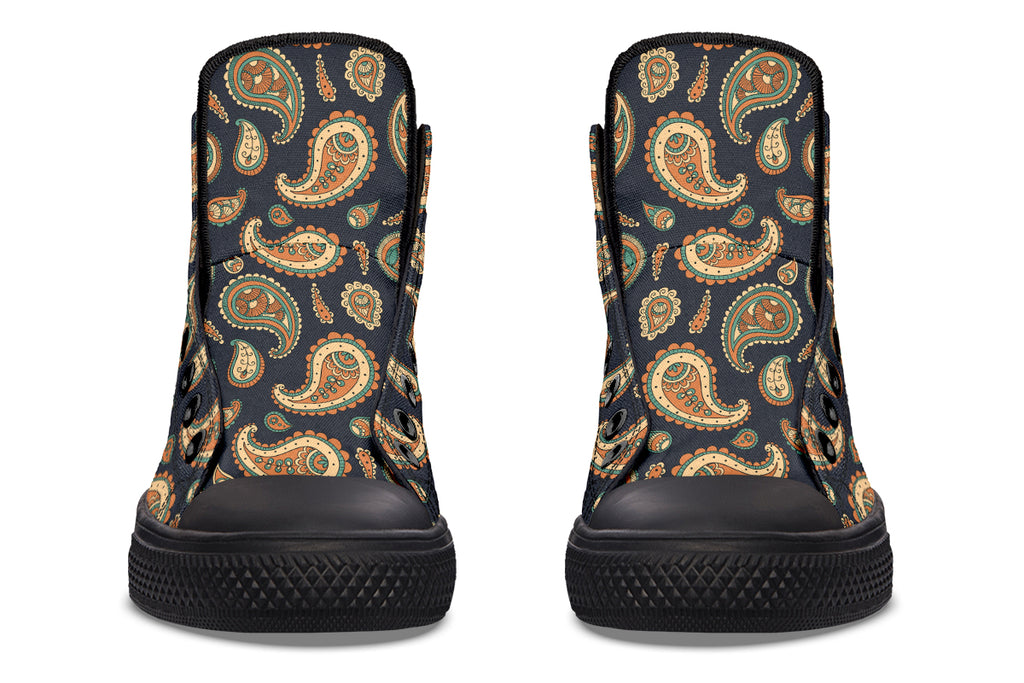 Retro Paisley High Tops (Wide)