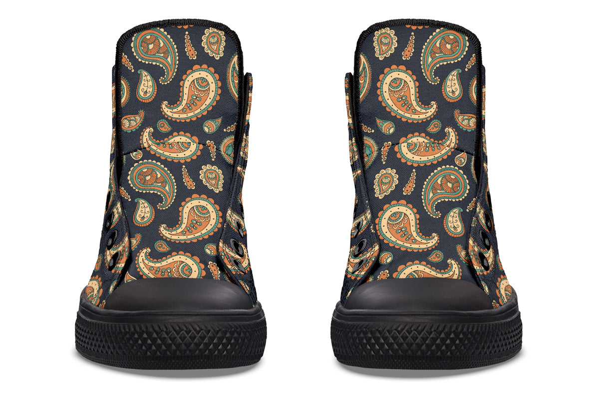 Retro Paisley High Tops (Wide)