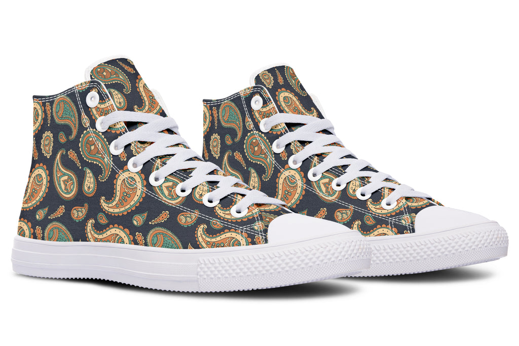 Retro Paisley High Tops (Wide)