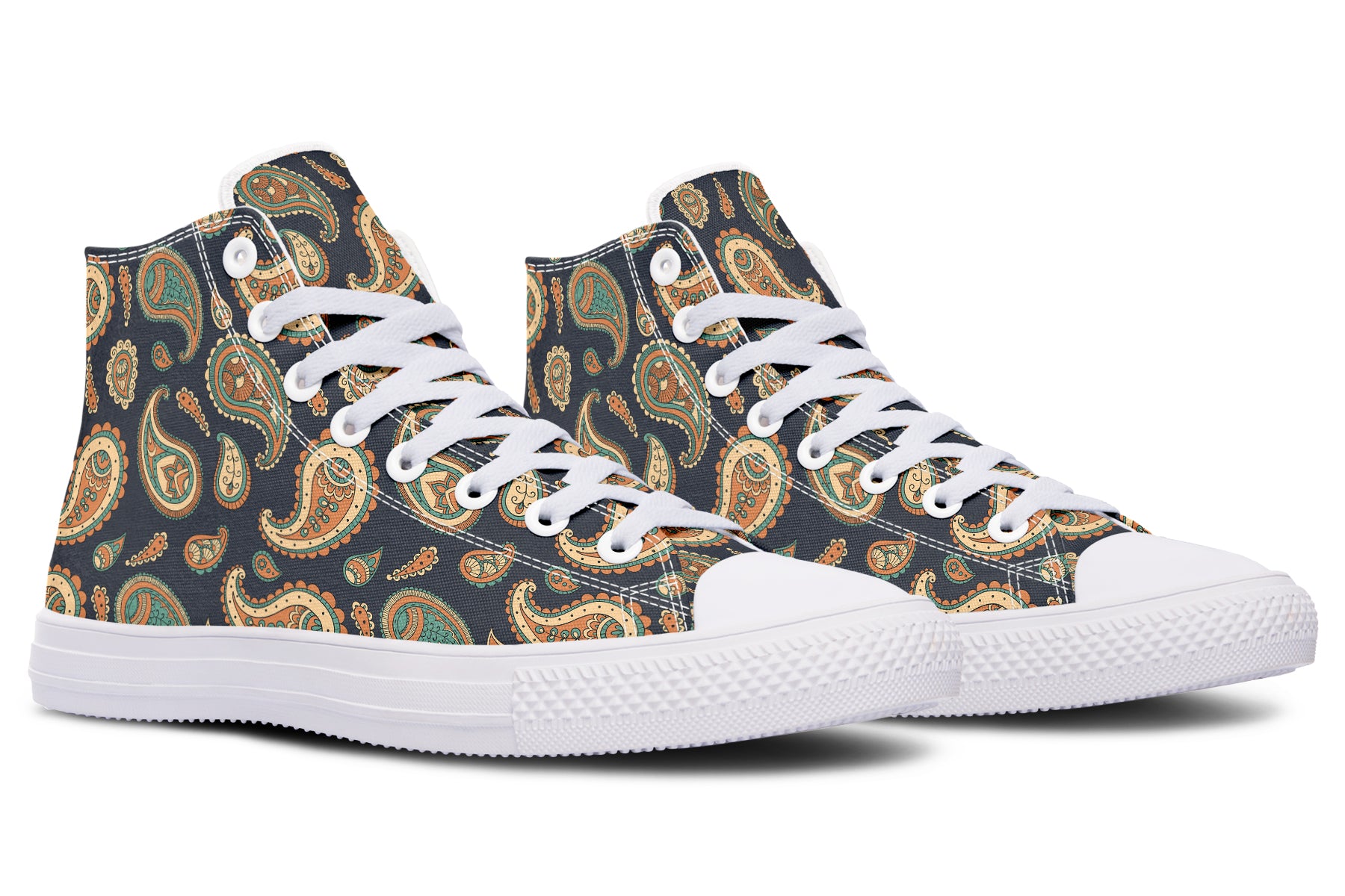 Retro Paisley High Tops (Wide)