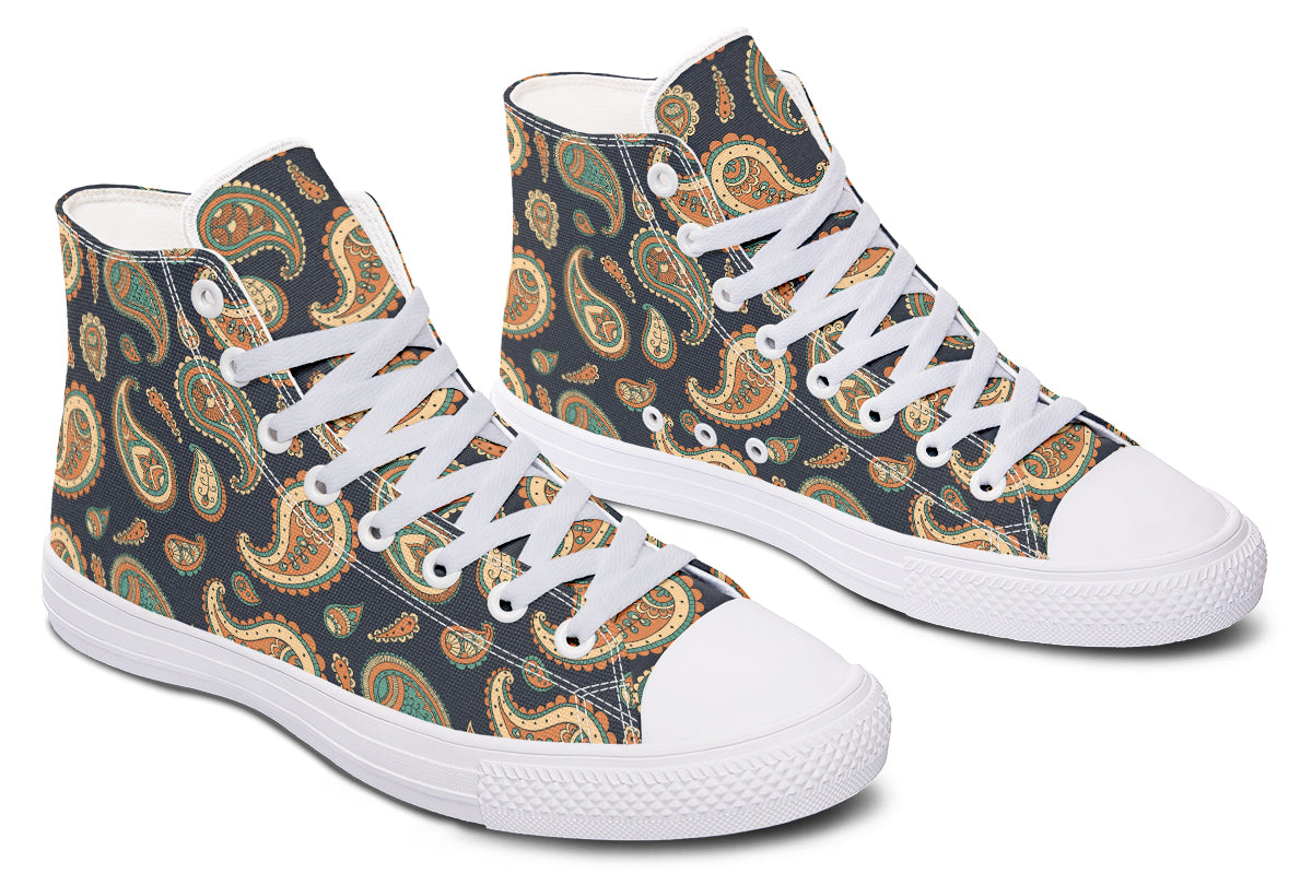 Retro Paisley High Tops (Wide)
