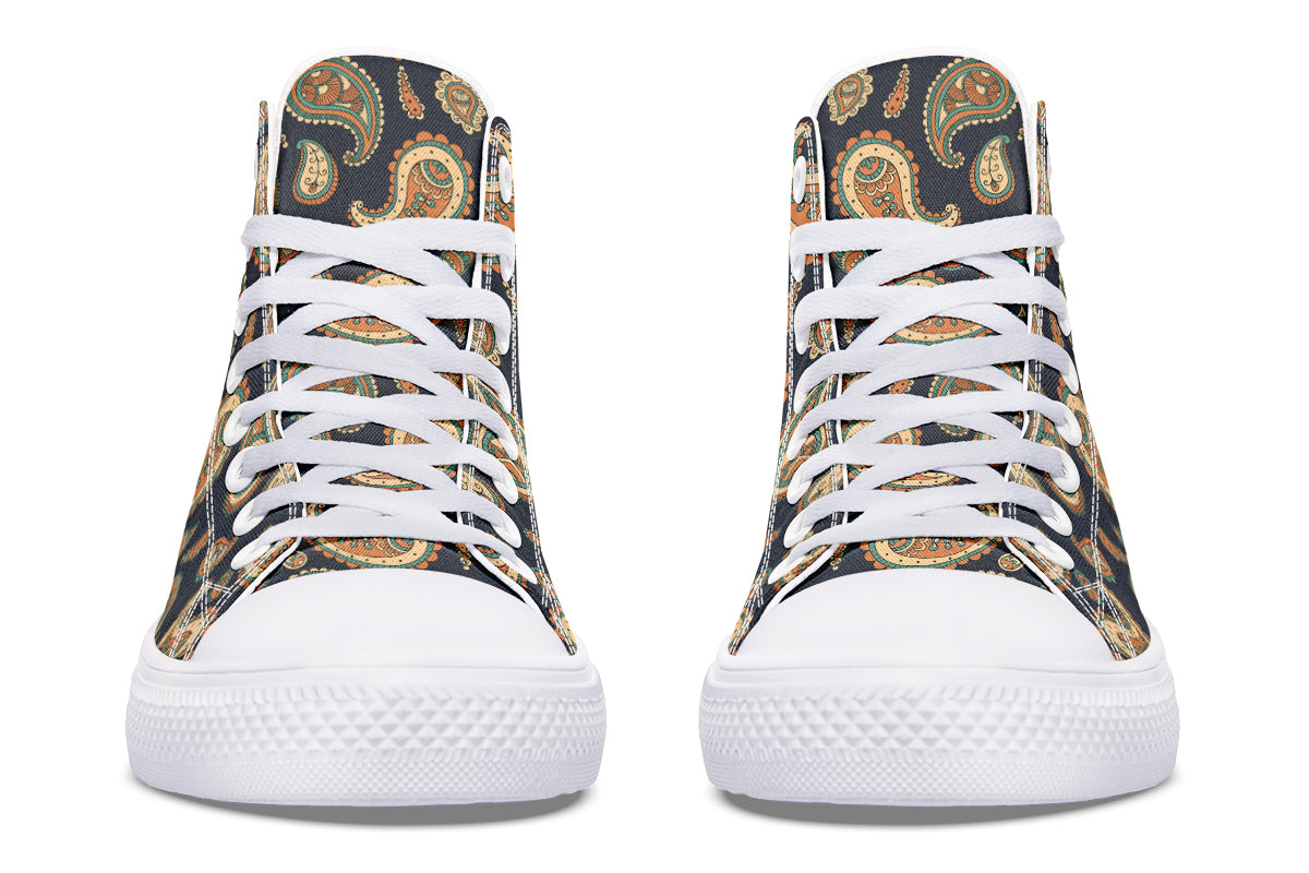 Retro Paisley High Tops (Wide)