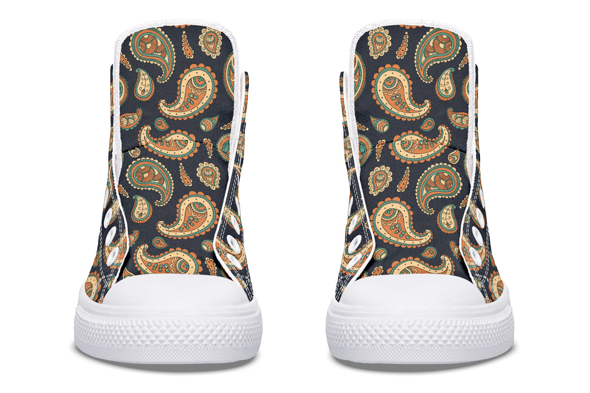Retro Paisley High Tops (Wide)